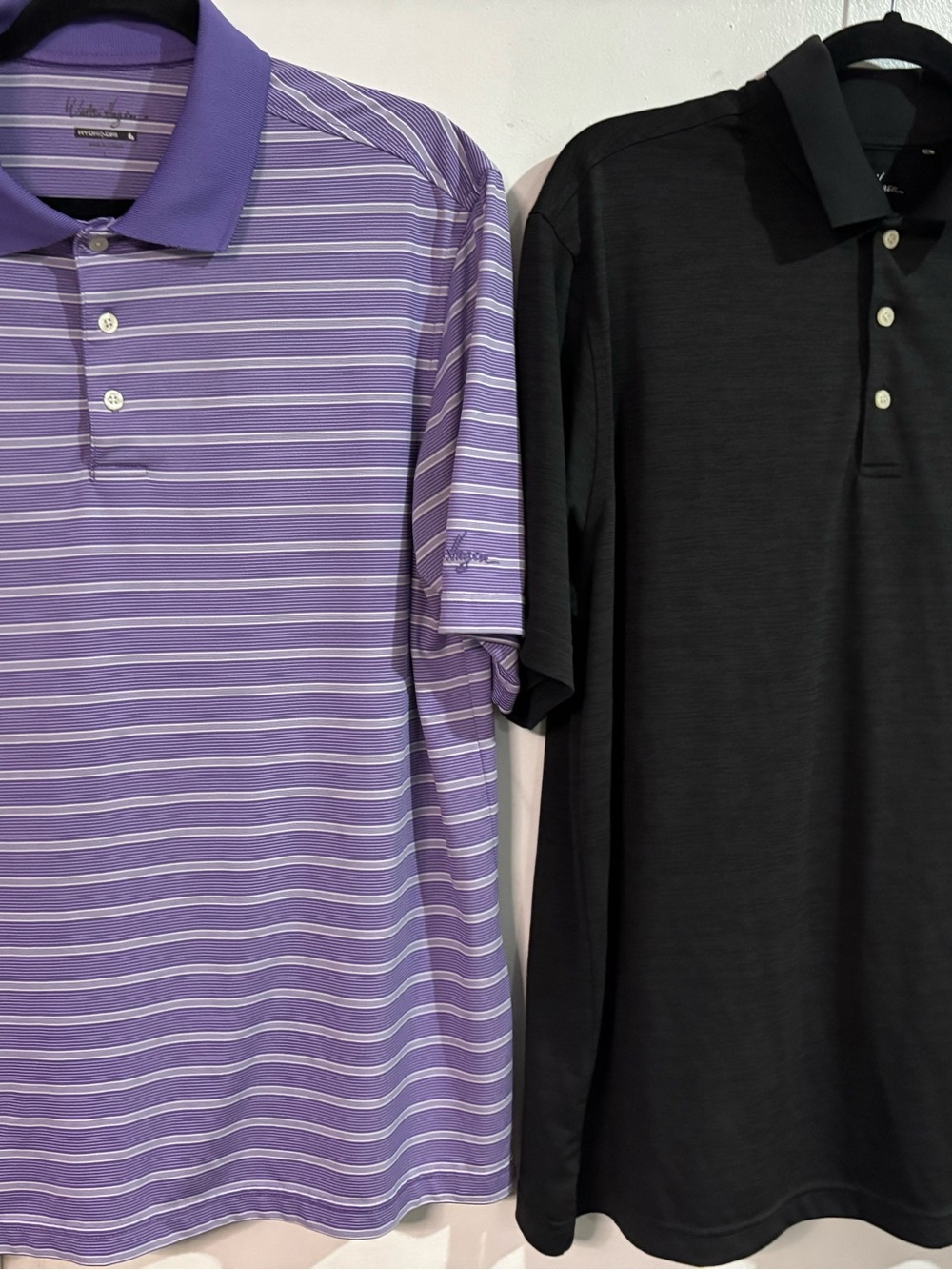 Walter Hagen Purple Striped Polo Shirt
